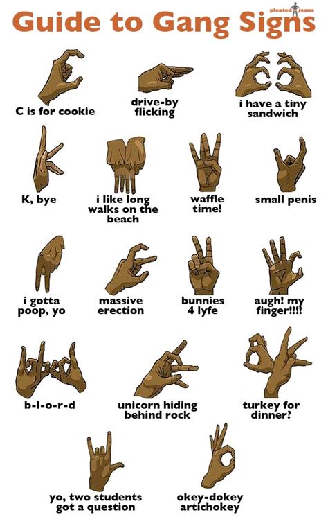 guide to gang signs|dangerous gang signs.